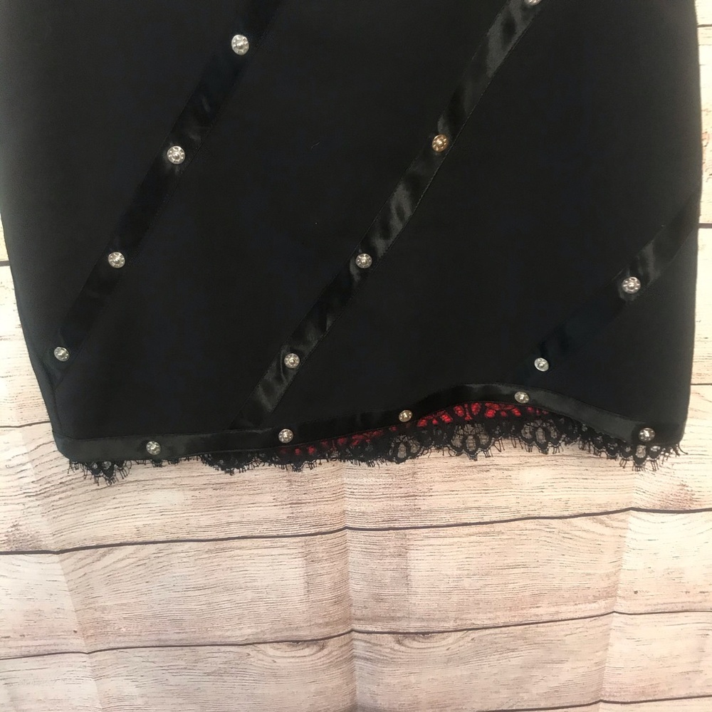 ABS Allen Schwartz Little Black Skirt Ladies Sz 2 - Picture 3 of 5
